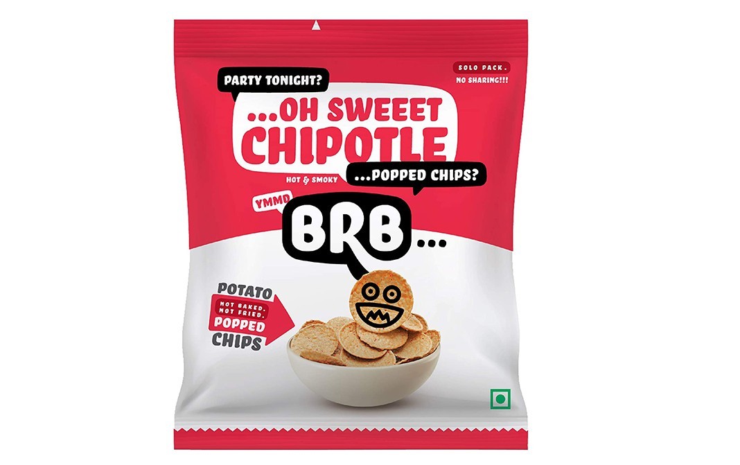 BRB Oh Sweet Chipotle Potato Popped Chips   Pack  23 grams